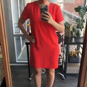 Red Shift Dress